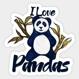 I love pandas Sticker